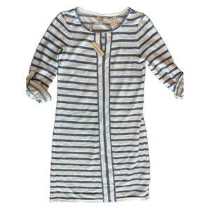 Max Studio Nautical Blue White Striped Dress NWT Small